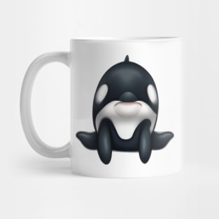 Cute Orca Drawing Mug